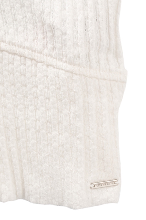 GIRLS’ ECRU RIBBED CROPPED T-SHIRT WITH BOW 5