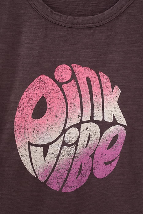GIRLS’ GREY VINTAGE-VIBE SLOGAN ORGANIC T-SHIRT 4