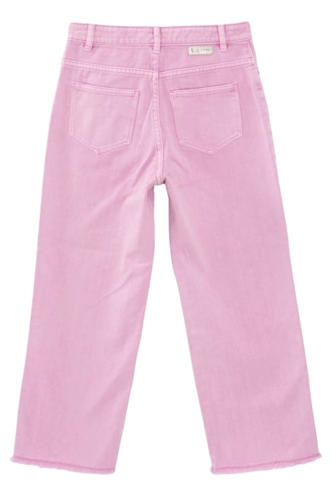 GIRLS’ VIOLET WIDE JEANS WITH FRINGED CUFFS 3