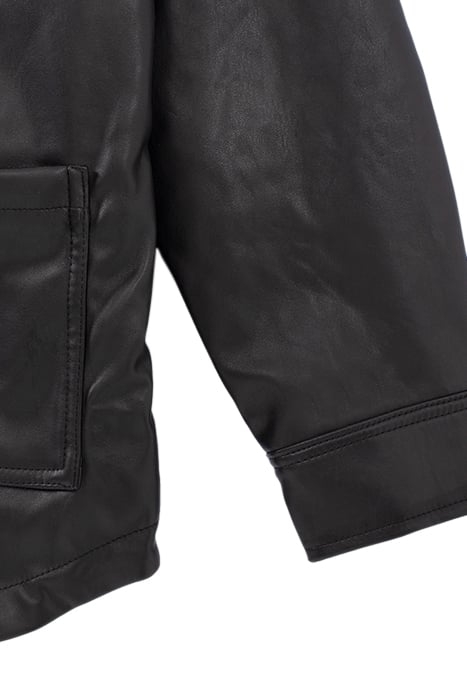 GIRLS’ BLACK OVERSHIRT IN SYNTHETIC FABRIC 7