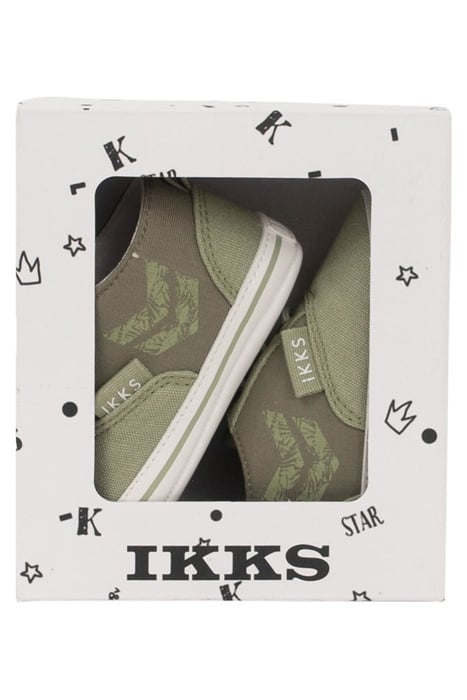 BABY BOYS' KHAKI MIXED-FABRIC CANVAS TRAINERS 7