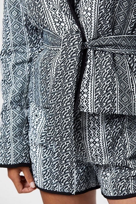 D6SCOTTY PRINT QUILTED JACKET BLACK/WHITE 5