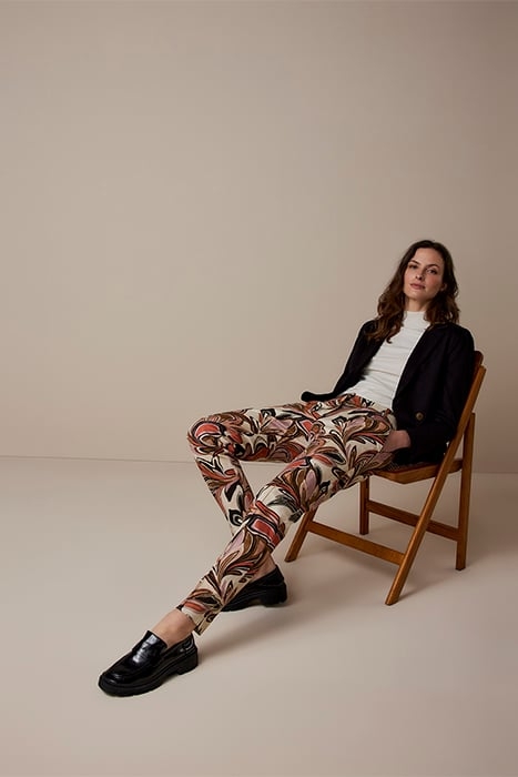 TROUSERS PAINTED FLOWER CO/EA MULTICOLOUR 3