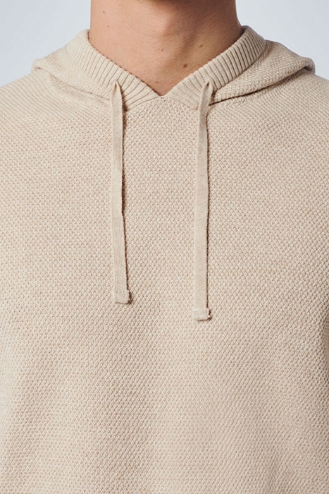 PULLOVER HOODED JACQUARD SAND MELANGE 6