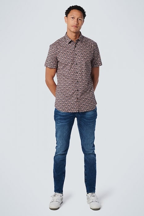 SHIRT SHORT SLEEVE ALLOVER PRINTED STRETCH PAPAYA 3