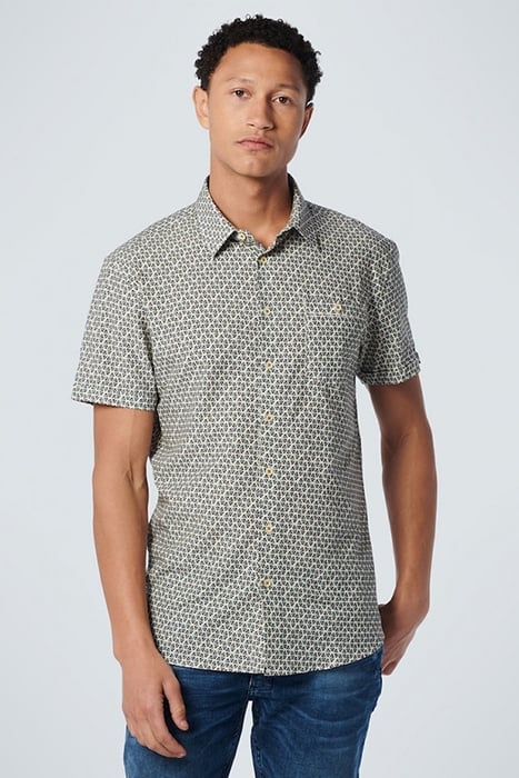 SHIRT SHORT SLEEVE ALLOVER PRINTED OFFWHITE 1