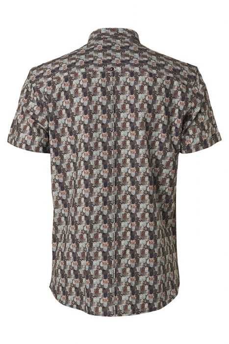 SHIRT SHORT SLEEVE ALLOVER PRINTED LIGHT AQUA 5