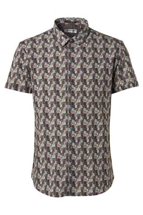 SHIRT SHORT SLEEVE ALLOVER PRINTED LIGHT AQUA 4
