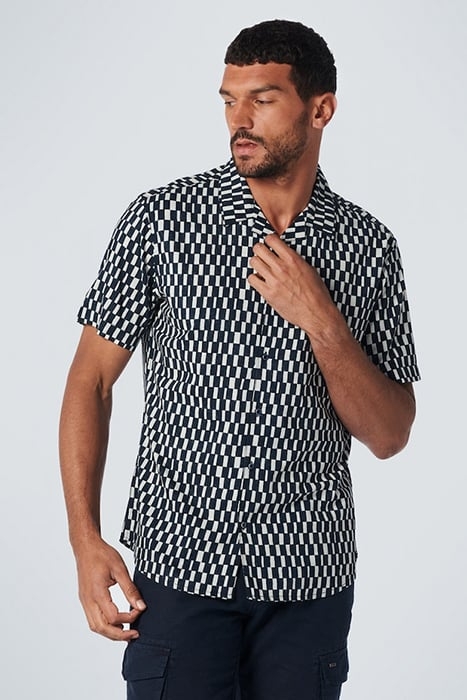SHIRT SHORT SLEEVE RESORT COLLAR ALLOVER PRINTED NIGHT 1