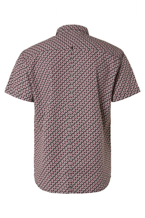 SHIRT SHORT SLEEVE ALLOVER PRINTED STRETCH OLD PINK 5