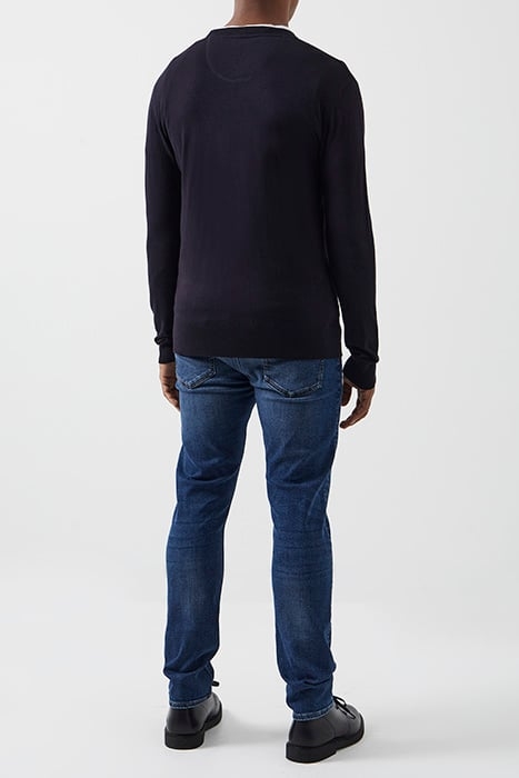CREW NECK KNIT JUMPER DARK NAVY MEL 3