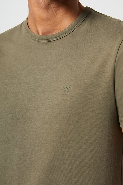 CREW NECK SHORT SLEEVE T-SHIRT KHAKI 4