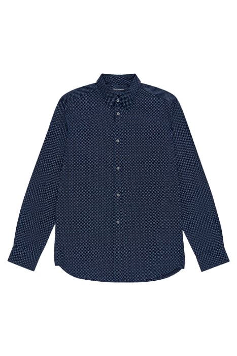 GEO DOT LONG SLEEVE SHIRT DARK NAVY DOT 3
