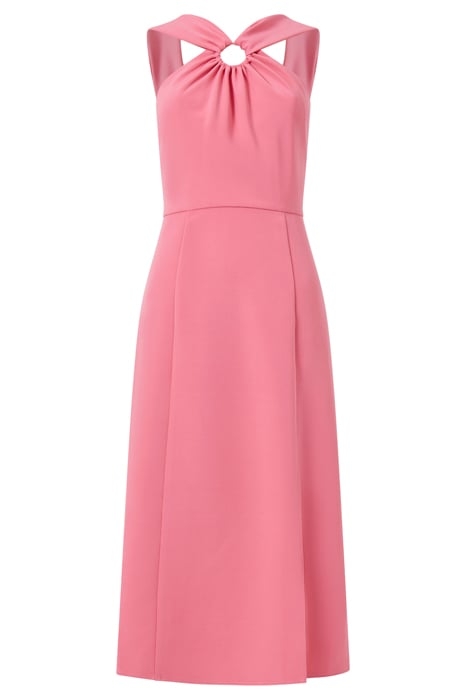 ECO CREPE RING HALTERNECK DRESS CAMELLIA ROSE 3