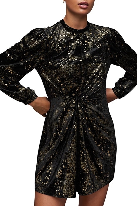 JEMIMA STAR DRESS BLACK GOLD 4