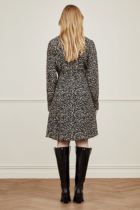 LYNN SHORT DRESS BLACK/CLASSY CAMEL 2