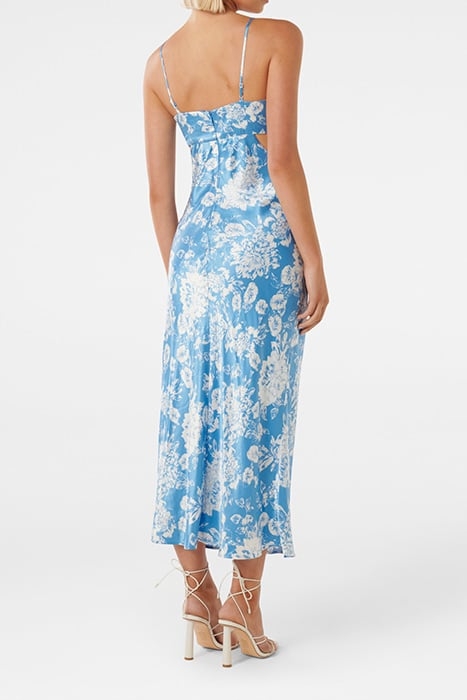 ANGELIQUE SATIN CUT OUT DRESS FLOCKHART FLORAL 2