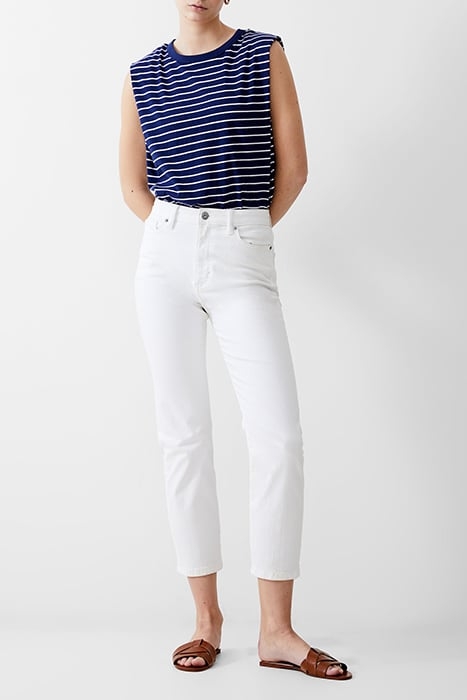 PADDED SHOULDER STRIPE TANK DK NAVY/WHITE 2