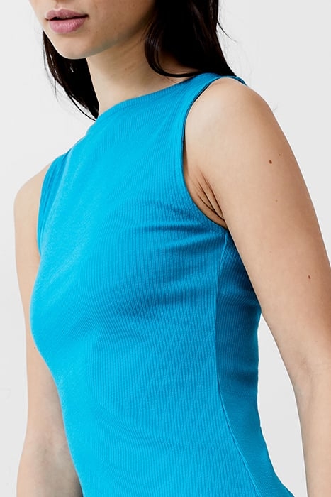 SLASH NECK RIB DRESS MIDI INCENSE 5