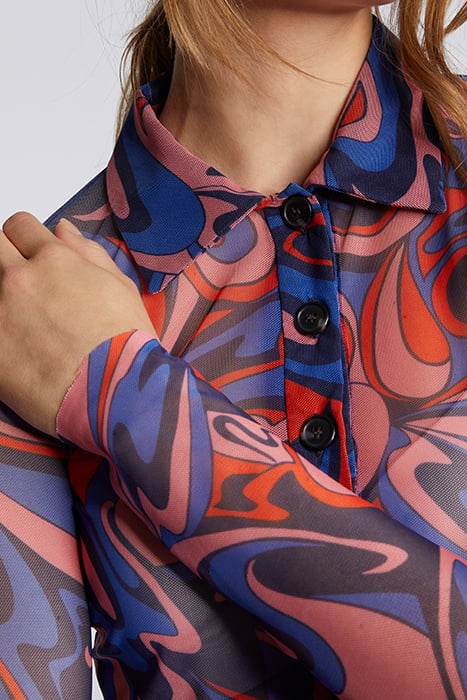 MESH POLO LONGSLEEVE RECYCLED MIDNIGHT BLUE 4