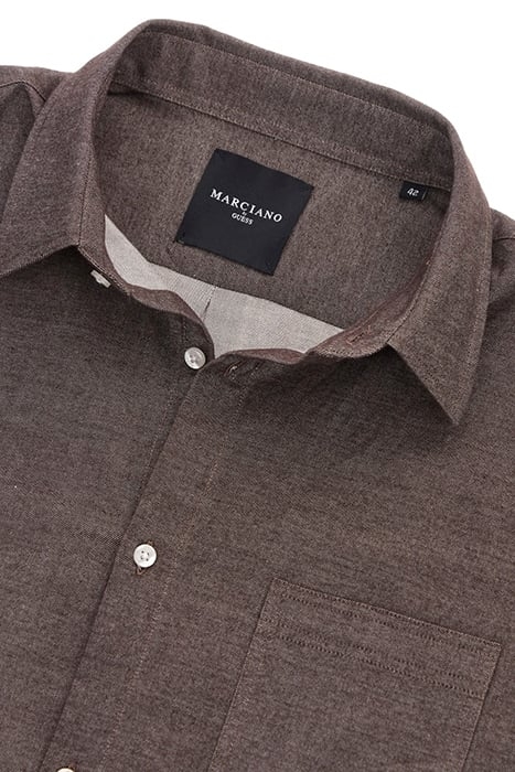 CHARLES ITALIAN COLL BROWN/WHITE FORMAL SHIRT 8