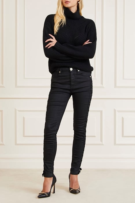 EVELYN DENIM BLACK SKINNY COATED 3