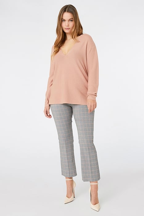 GLEN PLAID KICK FLARE TROUSERS GREEN 3