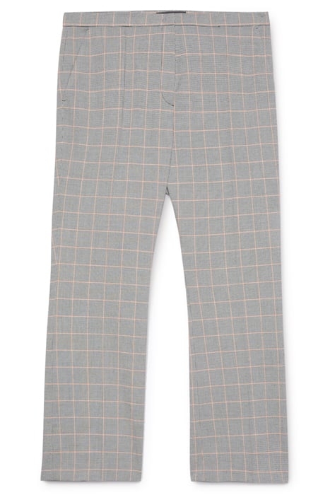 GLEN PLAID KICK FLARE TROUSERS GREEN 4