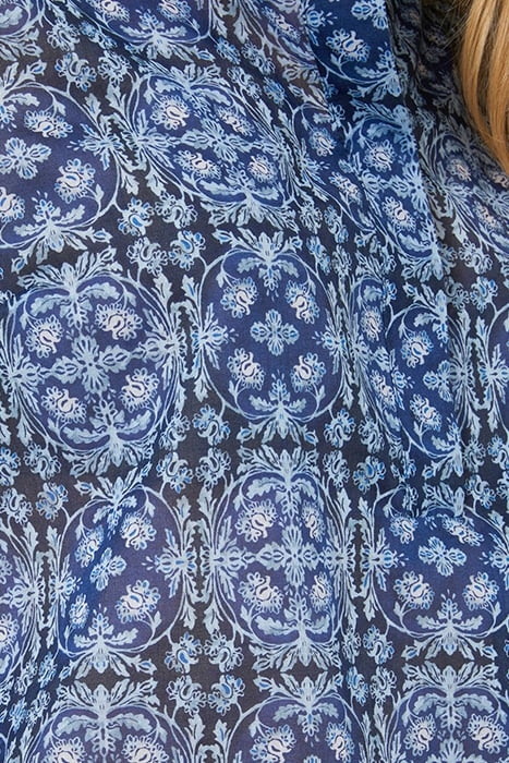 PRINTED MUSLIN BLOUSE GREEN 8