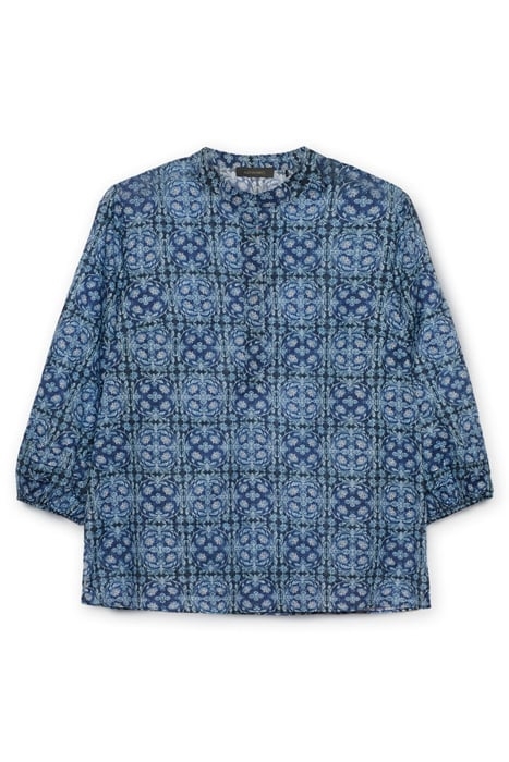 PRINTED MUSLIN BLOUSE GREEN 4