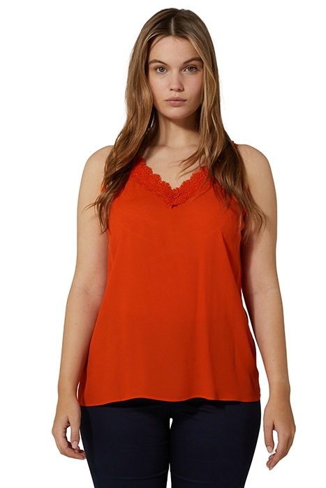 TOP WITH LACE HEM ORANGE 8