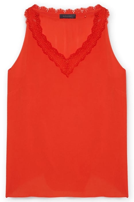 TOP WITH LACE HEM ORANGE 4