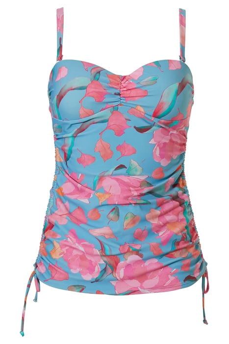 SW TANKINI WF TSHIRT BANDEAU YASMINE AQ ACID FLOWERS 1