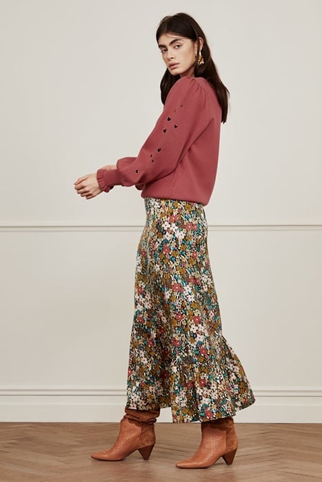 CLEO SKIRT BLACK/RA RA RASPBERR 3