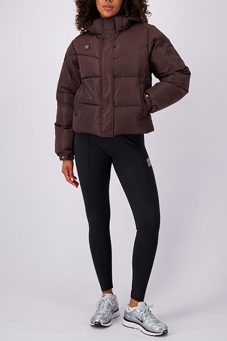 CROWN PUFFER JACKET BROWN 2