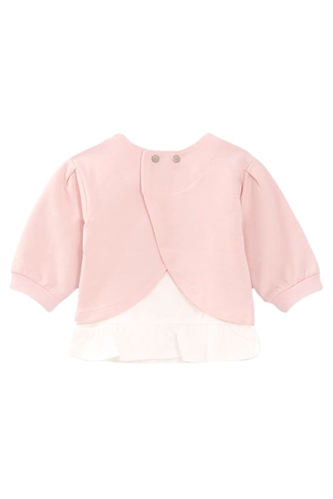 BABY GIRLS’ 2-IN-1 PALE PINK SWEATSHIRT WITH T-SHIRT 2