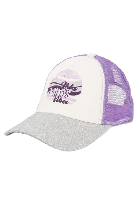 GIRLS’ VIOLET CAP WITH SILVER GLITTERY VISOR 1