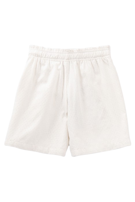 GIRL'S WHITE JACQUARD SHORTS WITH GOLD STRIPES 2