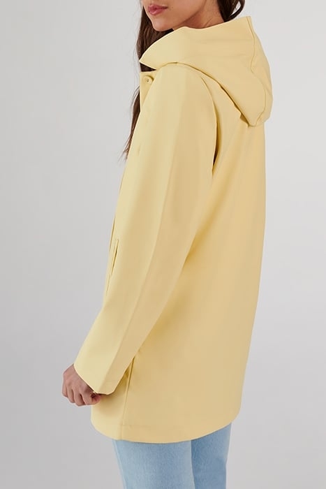 I.CODE LIGHT YELLOW HOODED RUBBER WINDCHEATER 2