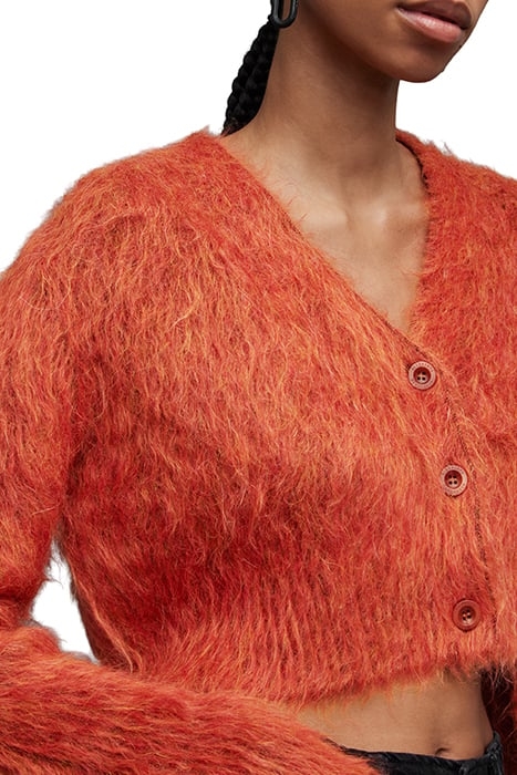 WICK BRUSHED CARDI PLANET RED 7