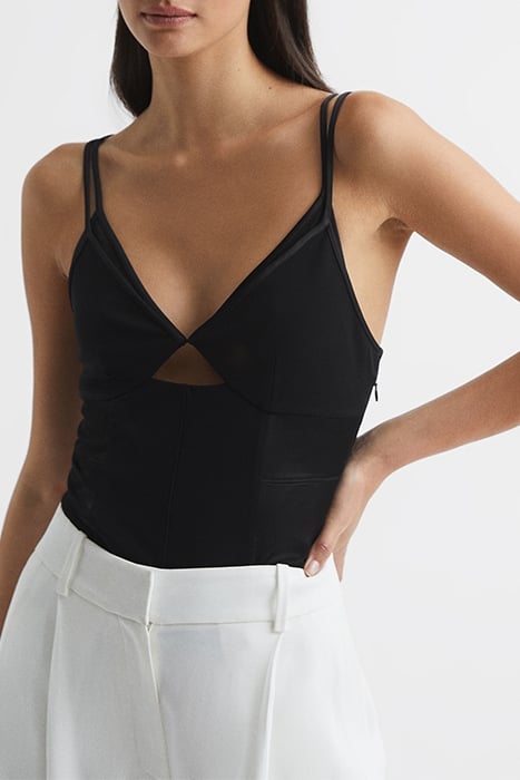 ELLEN-MESH CONTRAST STRAP BLACK 1