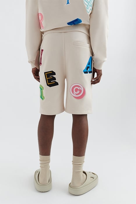 INFERNO MONOGRAM SHORTS PALE BEIGE 2