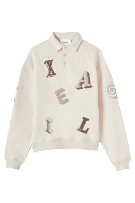 TYPO POLO SWEATSHIRT PALE BEIGE 4