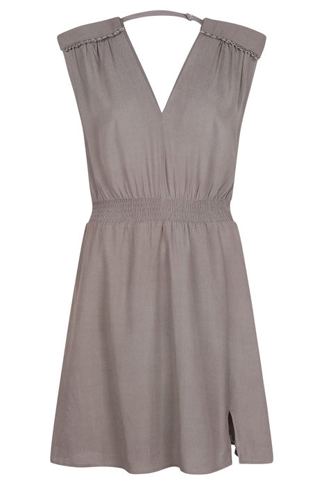 D6FADE EYELET MINI DRESS WARM GREY 3