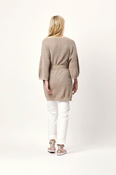 D6NILIANE AJOUR KNIT TUNIC COBBLESTONE 3