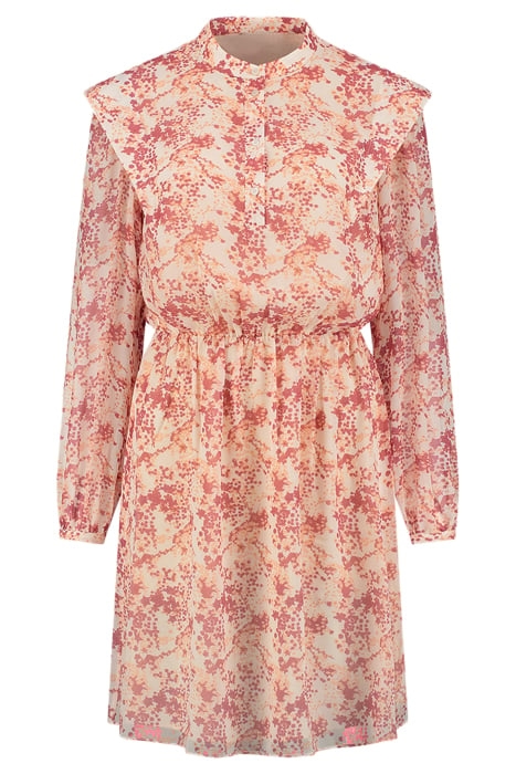 ROCCO DRESS PALE RED FLOWER 1