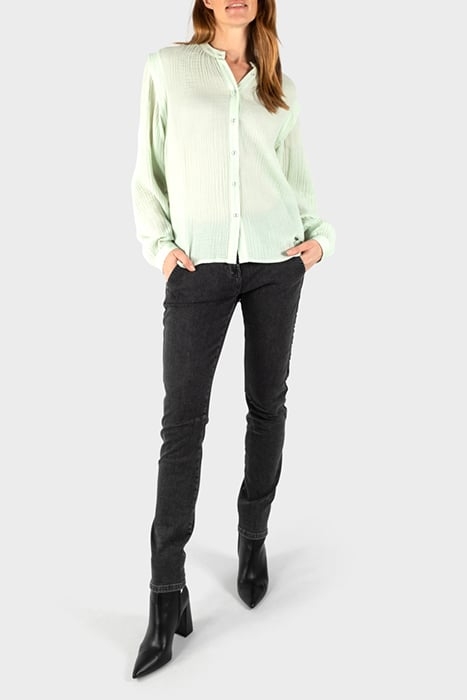 BLOUSE WOVEN LONG SLEEVES SEA FOAM 3