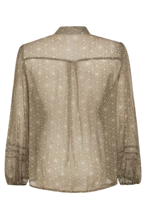 BLOUSE WOVEN LONG SLEEVES COVERT GREEN 4