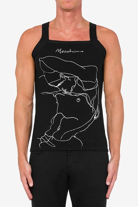 TONY VIRAMONTES ARCHIVE COTTON TANK TOP BLACK 1