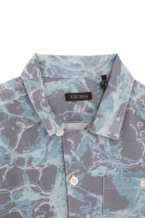 BOYS’ BLUE AQUATIC MOTIF LENZING™ ECOVERO™ VISCOSE SHIRT 3